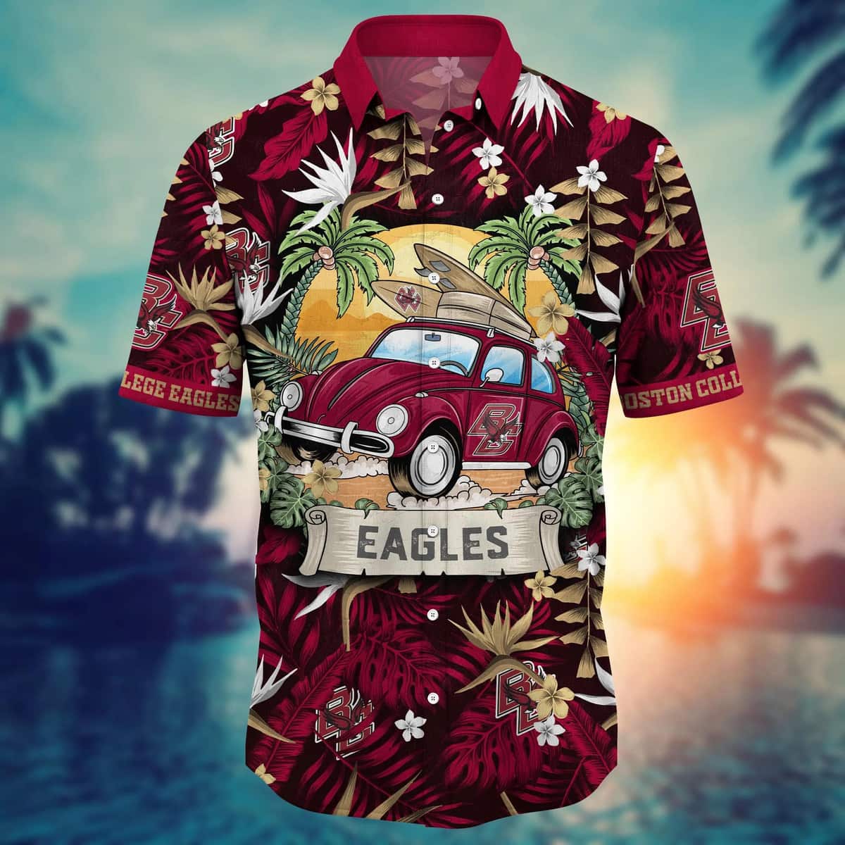 Boston College Eagles NCAA Hawaiian Shirt Summer Beach Gift Boston College Eagles NCAA Hawaiian Shirt Summer Beach Gift