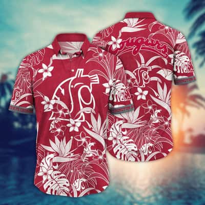 Washington State Cougars NCAA Hawaiian Shirt Beach Gift For Friend Washington State Cougars NCAA Hawaiian Shirt Beach Gift For Friend