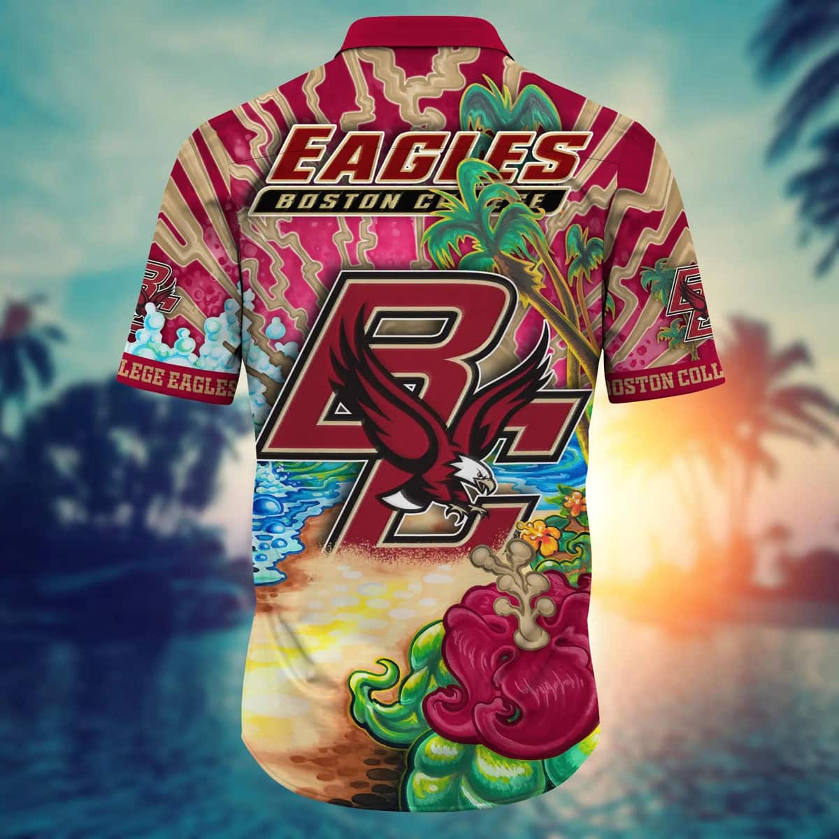 Boston College Eagles NCAA Hawaiian Shirt Beach Gift For Friend Boston College Eagles NCAA Hawaiian Shirt Beach Gift For Friend