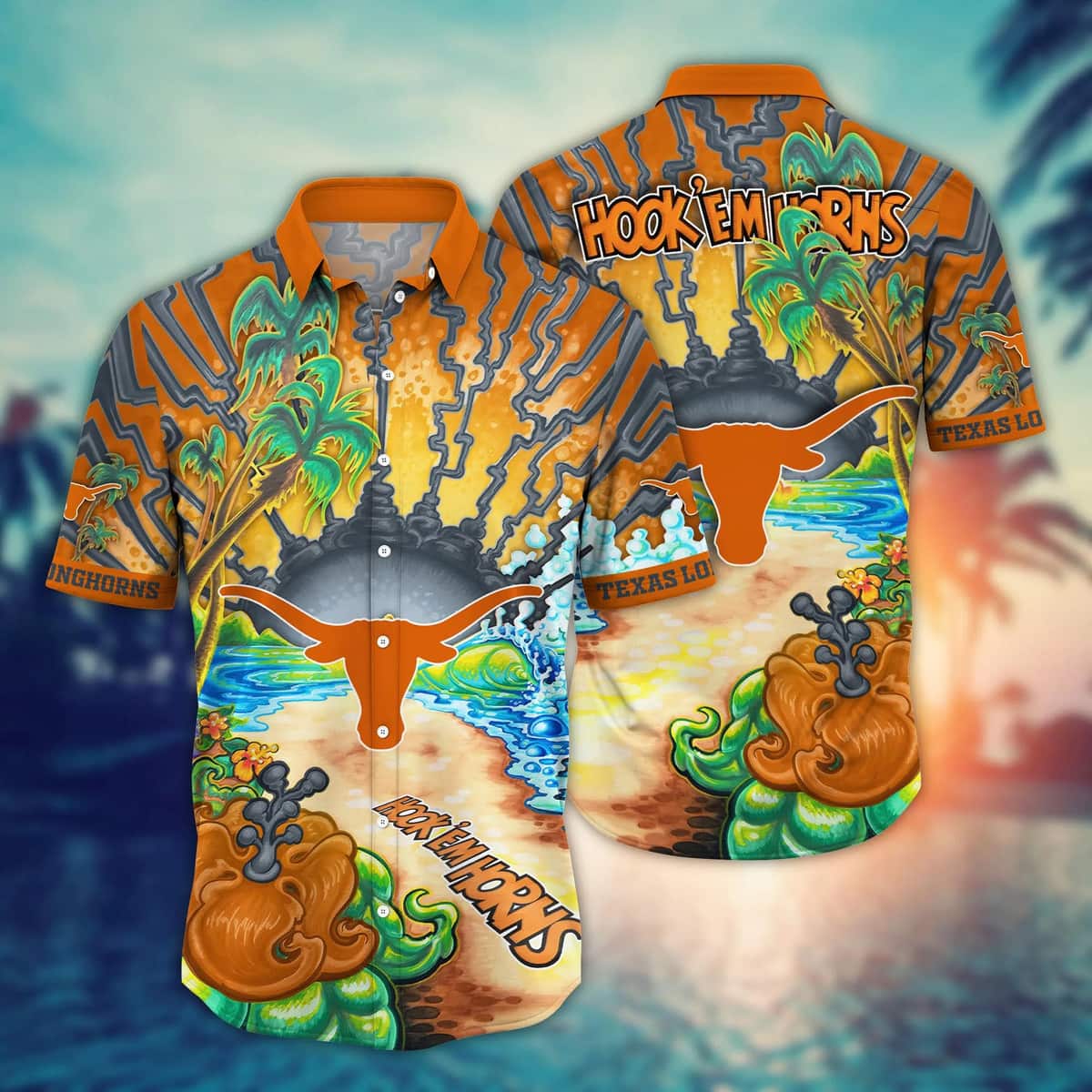 Texas Longhorns NCAA Hawaiian Shirt Gift For Beach Vacation