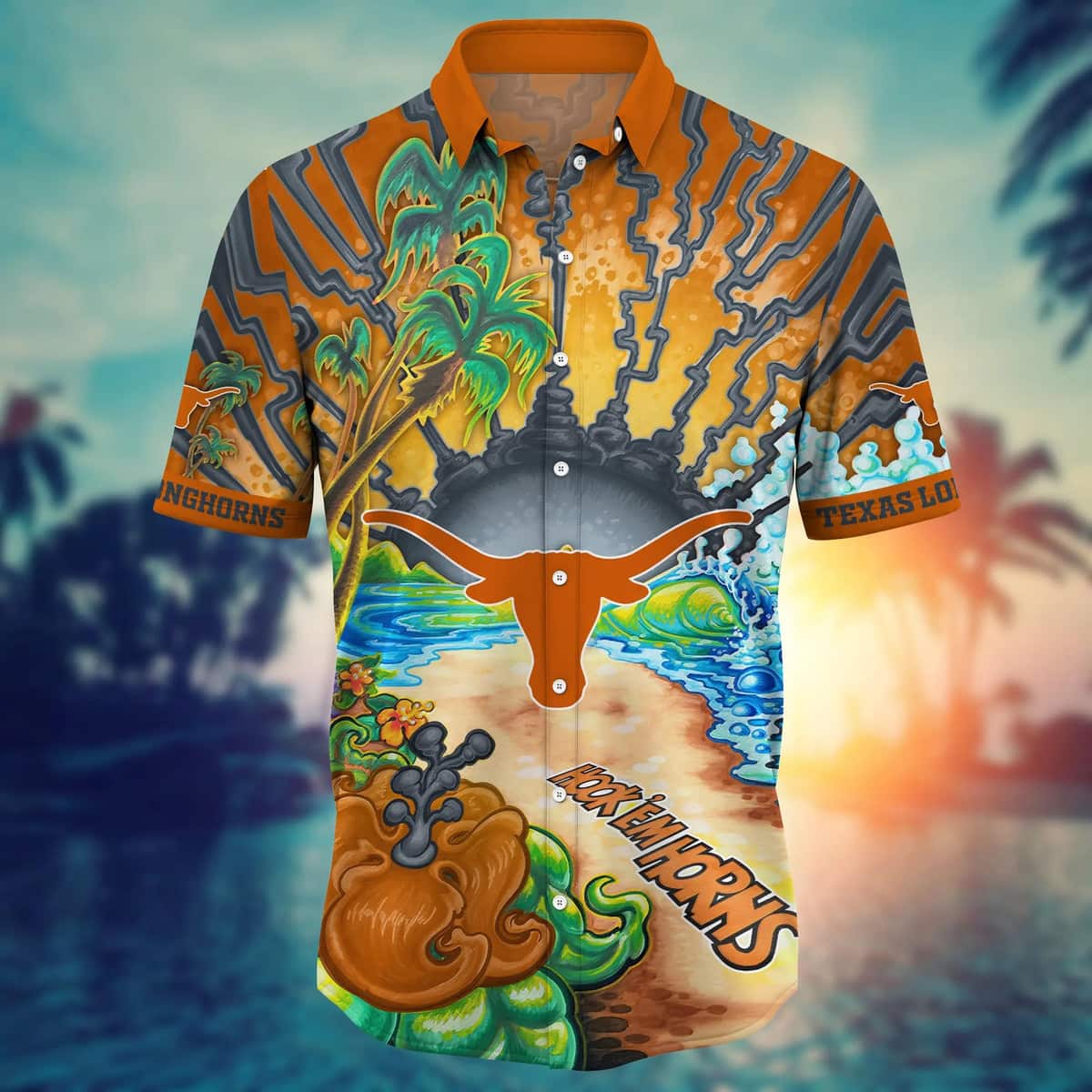 Texas Longhorns NCAA Hawaiian Shirt Gift For Beach Vacation Texas Longhorns NCAA Hawaiian Shirt Gift For Beach Vacation