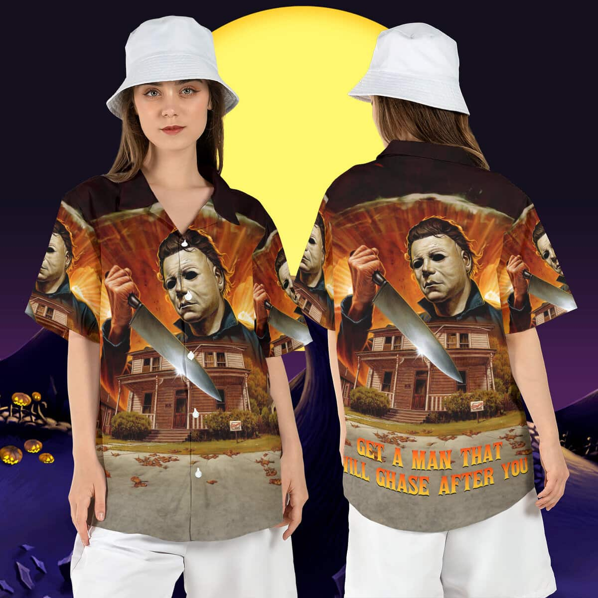 Halloween Michael Myers Hawaiian Shirt Get A Man That Will Chase After You