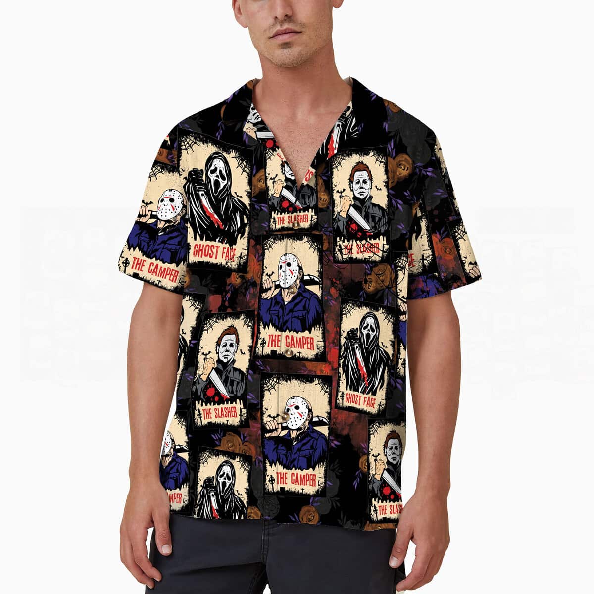 Michael Myers Hawaiian Shirt Horror Characters The Camper Ghost Face The Slasher Michael Myers Hawaiian Shirt Horror Characters The Camper Ghost Face The Slasher