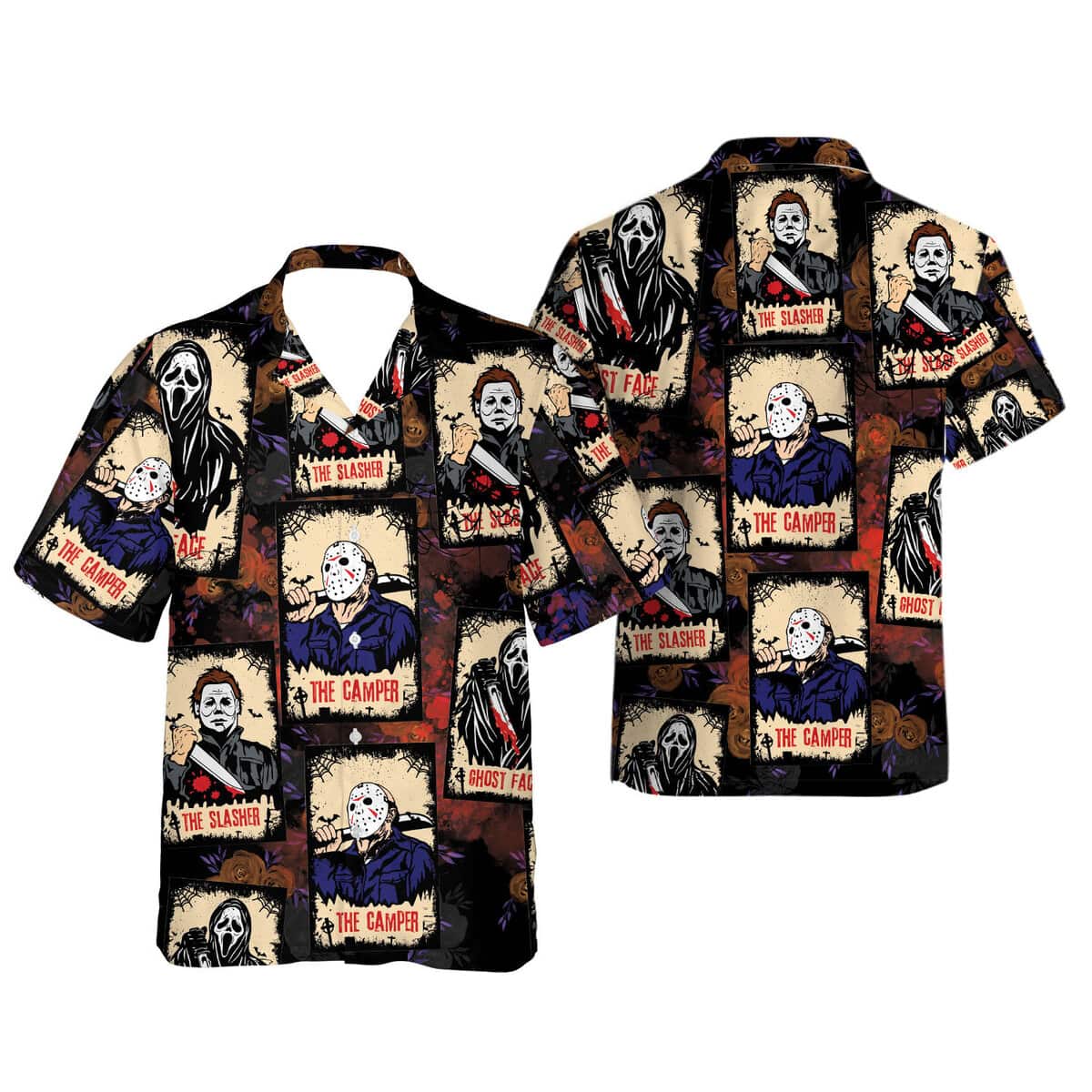 Michael Myers Hawaiian Shirt Horror Characters The Camper Ghost Face The Slasher Michael Myers Hawaiian Shirt Horror Characters The Camper Ghost Face The Slasher