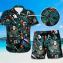 Michael Myers Hawaiian Shirt Palm Leaves Pattern Gift For Halloween Movie Fans Michael Myers Hawaiian Shirt Palm Leaves Pattern Gift For Halloween Movie Fans