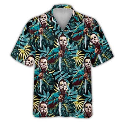 Michael Myers Hawaiian Shirt Halloween Tropical Style Gift for Horror Movie Lovers Michael Myers Hawaiian Shirt Halloween Tropical Style Gift for Horror Movie Lovers