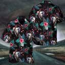 Halloween Aloha Michael Myers Hawaiian Shirt Hibiscus Flowers Pattern Halloween Aloha Michael Myers Hawaiian Shirt Hibiscus Flowers Pattern