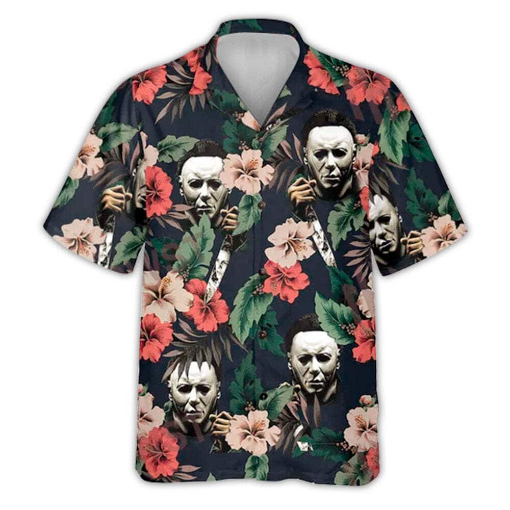 Michael Myers Hawaiian Shirt Halloween Scary Tropical Style Gift For Horror Film Lovers Michael Myers Hawaiian Shirt Halloween Scary Tropical Style Gift For Horror Film Lovers