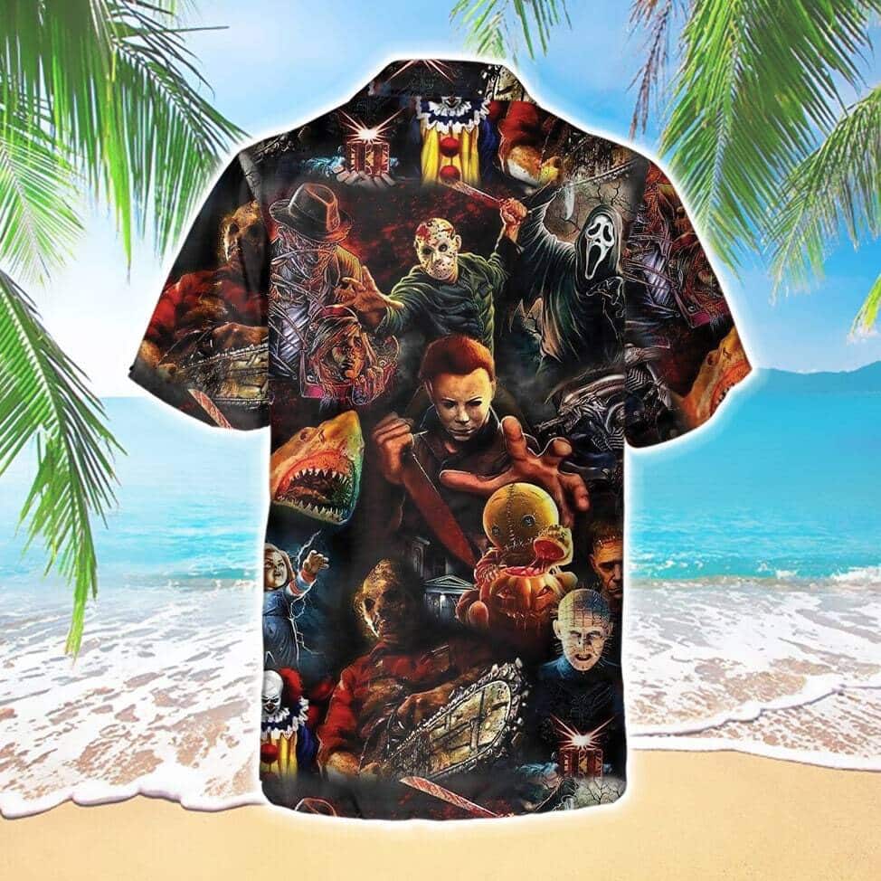 Retro Aloha Michael Myers Hawaiian Shirt Freddy Krueger Ghostface Retro Aloha Michael Myers Hawaiian Shirt Freddy Krueger Ghostface
