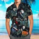 Michael Myers Hawaiian Shirt Palm Leaves Pattern John Carpenter's Gift For Halloween Movie Fans Michael Myers Hawaiian Shirt Palm Leaves Pattern John Carpenter's Gift For Halloween Movie Fans