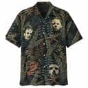 Jason Voorhees Freddy Krueger Michael Myers Hawaiian Shirt Serial Killer Gift Jason Voorhees Freddy Krueger Michael Myers Hawaiian Shirt Serial Killer Gift