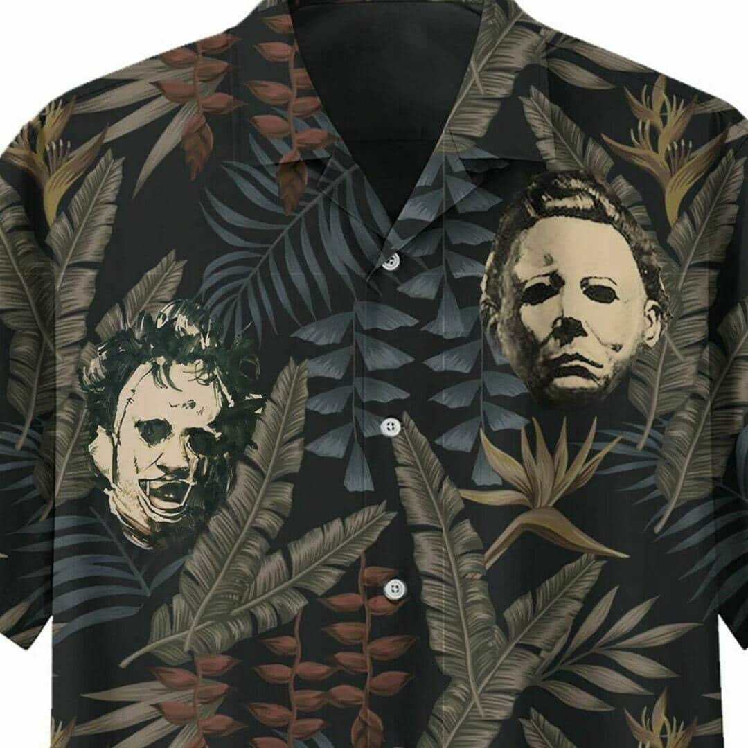 Jason Voorhees Freddy Krueger Michael Myers Hawaiian Shirt Serial Killer Gift Jason Voorhees Freddy Krueger Michael Myers Hawaiian Shirt Serial Killer Gift