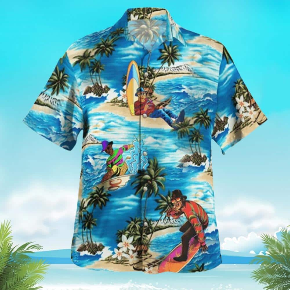 Beach Aloha Freddy Krueger Surfing Hawaiian Shirt A Nightmare On Elm Street