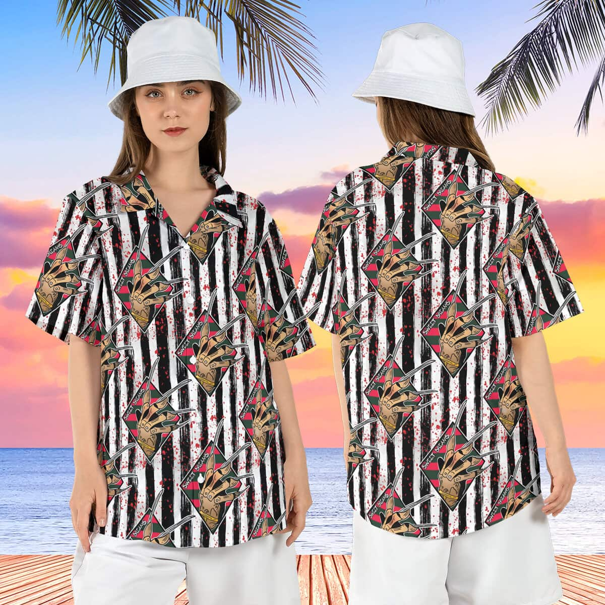 Freddy Krueger Hawaiian Shirt Halloween Aloha Gift For Horror Film Lovers