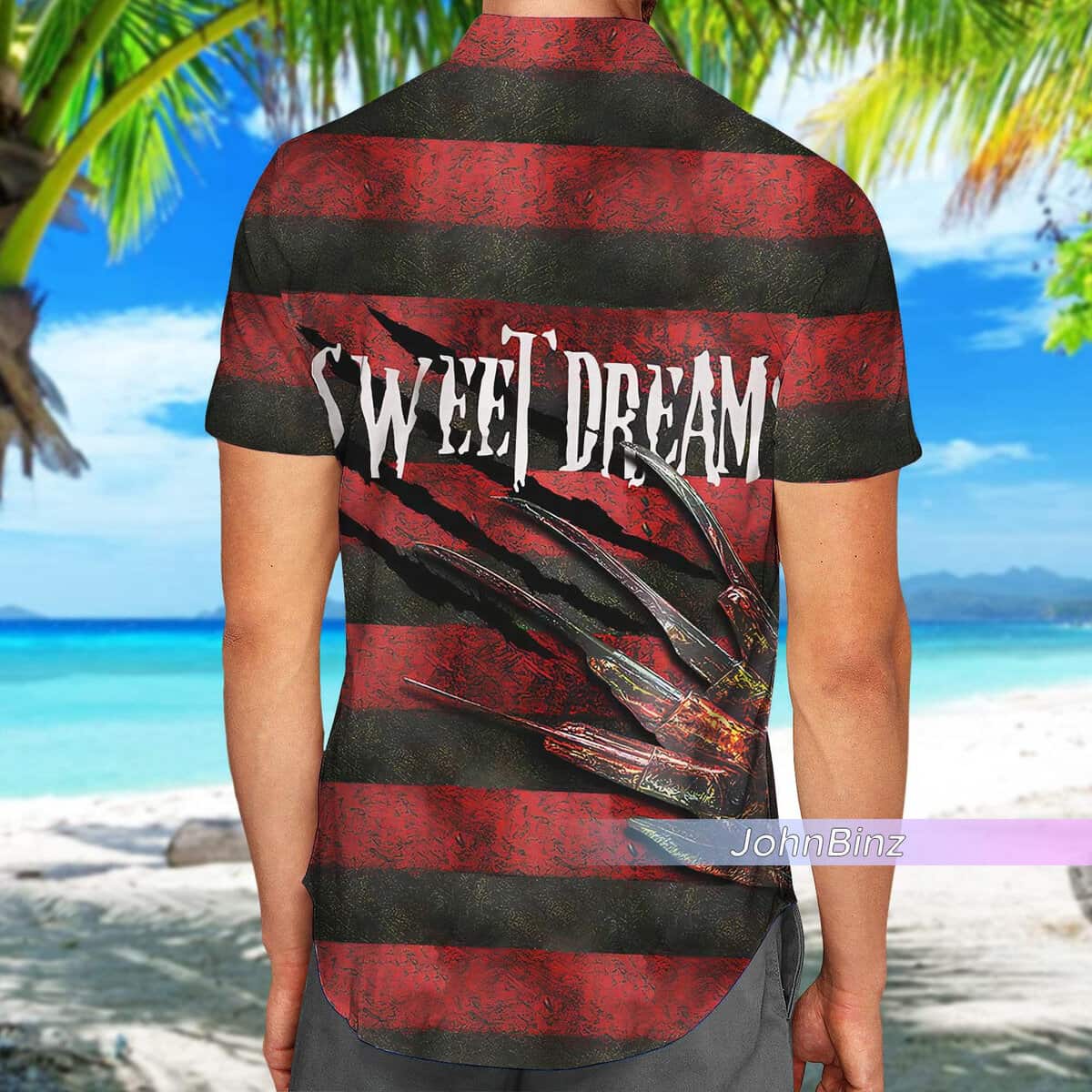 Freddy Krueger Hawaiian Shirt Sweet Dreams One Two Freddy's Coming For You Three Four Better Lock The Door Freddy Krueger Hawaiian Shirt Sweet Dreams One Two Freddy's Coming For You Three Four Better Lock The Door