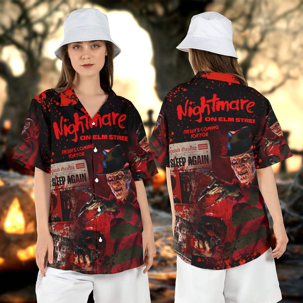 Freddy Krueger Hawaiian Shirt Nightmare On Elm Street Freddy's Coming For You Freddy Krueger Hawaiian Shirt Nightmare On Elm Street Freddy's Coming For You