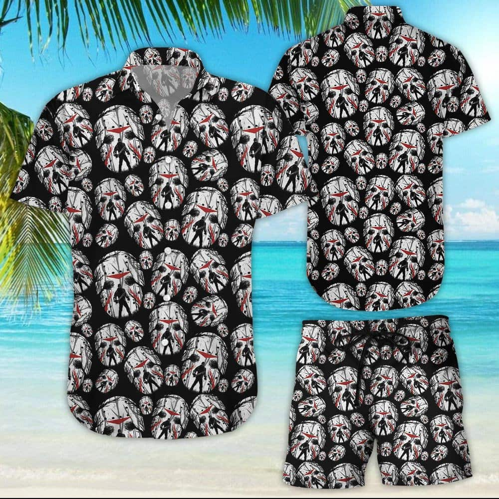 Jason Voorhees Face Hawaiian Shirt Friday The 13th