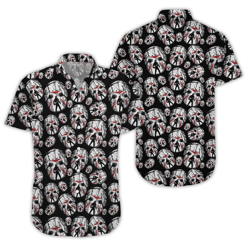 Jason Voorhees Face Hawaiian Shirt Friday The 13th Jason Voorhees Face Hawaiian Shirt Friday The 13th