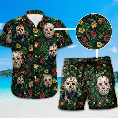 Halloween Aloha Jason Voorhees Hawaiian Shirt Palm Leaves Pattern Gift For Best Friend Halloween Aloha Jason Voorhees Hawaiian Shirt Palm Leaves Pattern Gift For Best Friend