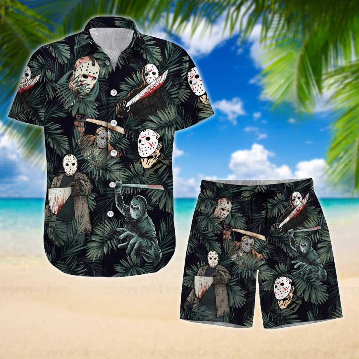 Jason Voorhees Hawaiian Shirt Gift For Horror Movie Lovers