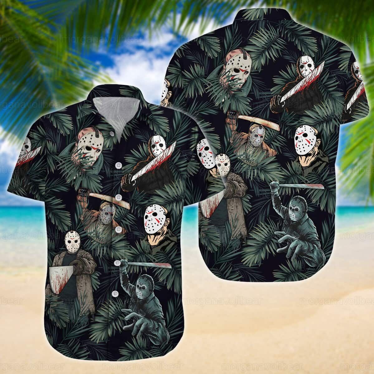Jason Voorhees Hawaiian Shirt Gift For Horror Movie Lovers Jason Voorhees Hawaiian Shirt Gift For Horror Movie Lovers