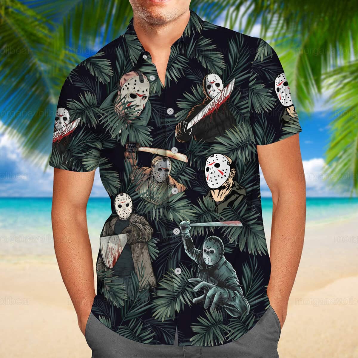 Jason Voorhees Hawaiian Shirt Gift For Horror Movie Lovers Jason Voorhees Hawaiian Shirt Gift For Horror Movie Lovers