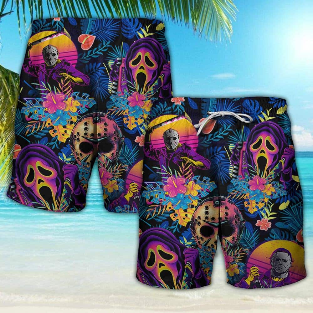 Jason Voorhees Hawaiian Shirt Ghostface Michael Myers Gift For Horror Movie Lovers Jason Voorhees Hawaiian Shirt Ghostface Michael Myers Gift For Horror Movie Lovers