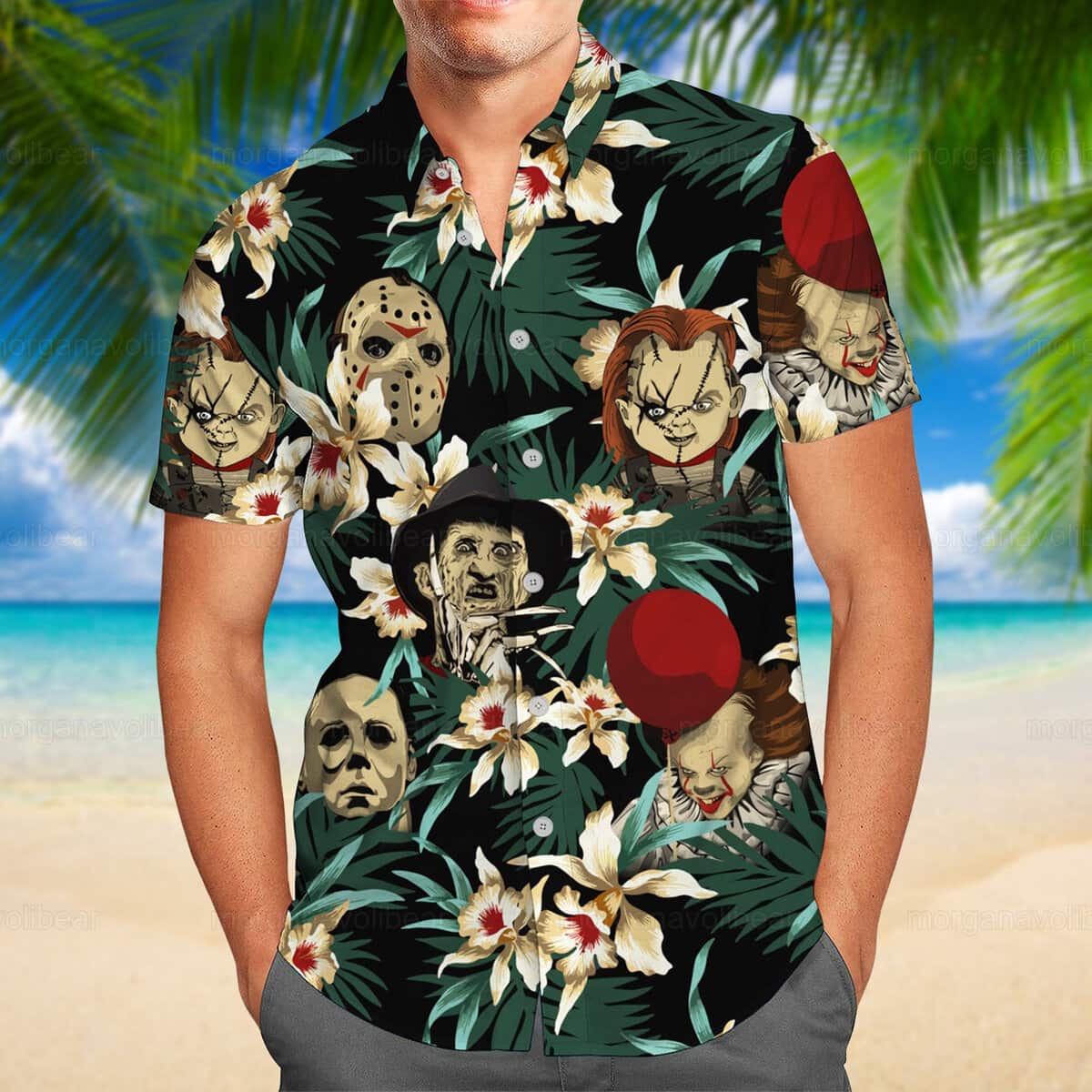 Halloween Aloha Jason Voorhees Hawaiian Shirt Chucky Michael Myers Pennywise Halloween Aloha Jason Voorhees Hawaiian Shirt Chucky Michael Myers Pennywise