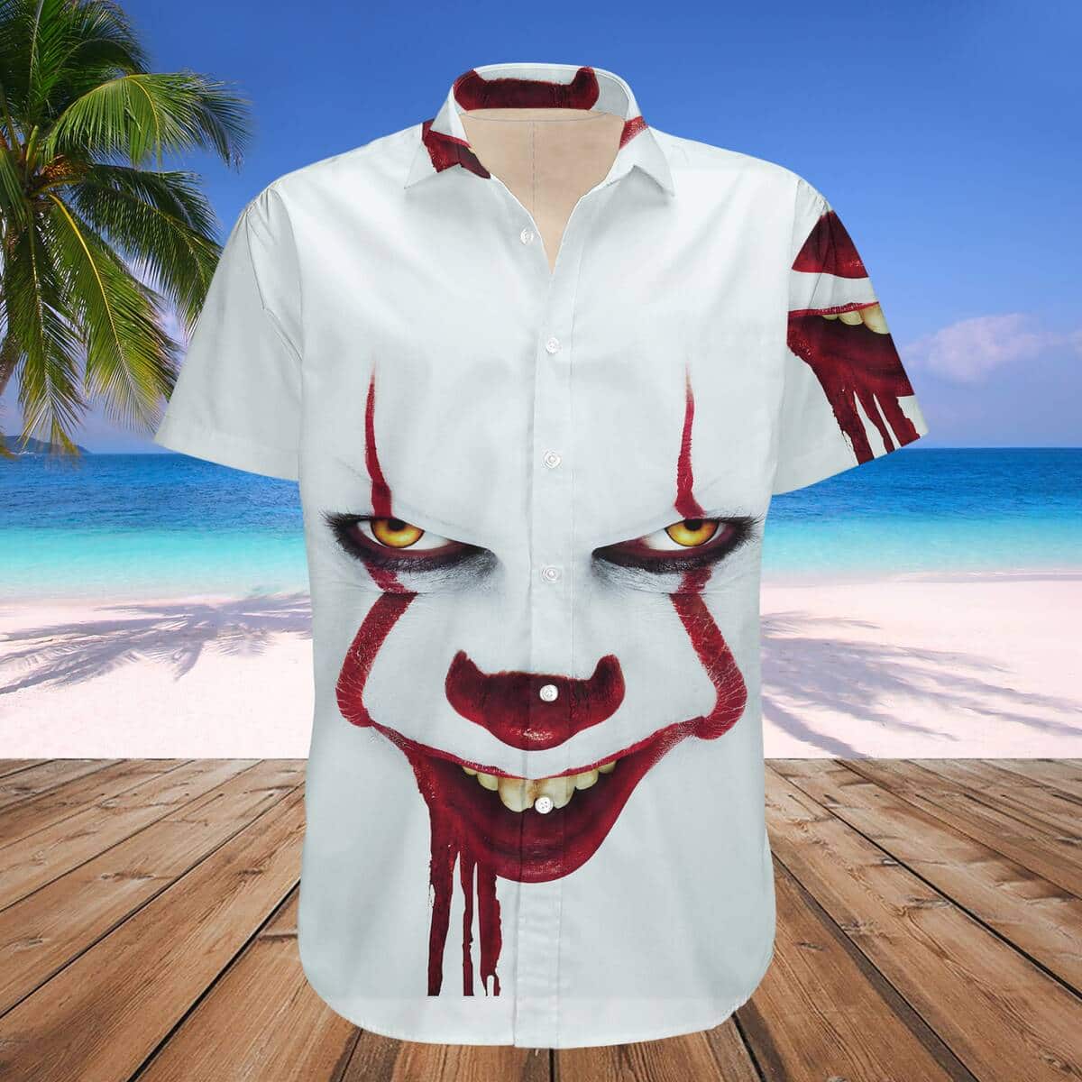 Halloween Aloha Pennywise Hawaiian Shirt Gift For Horror Movie Lovers Halloween Aloha Pennywise Hawaiian Shirt Gift For Horror Movie Lovers