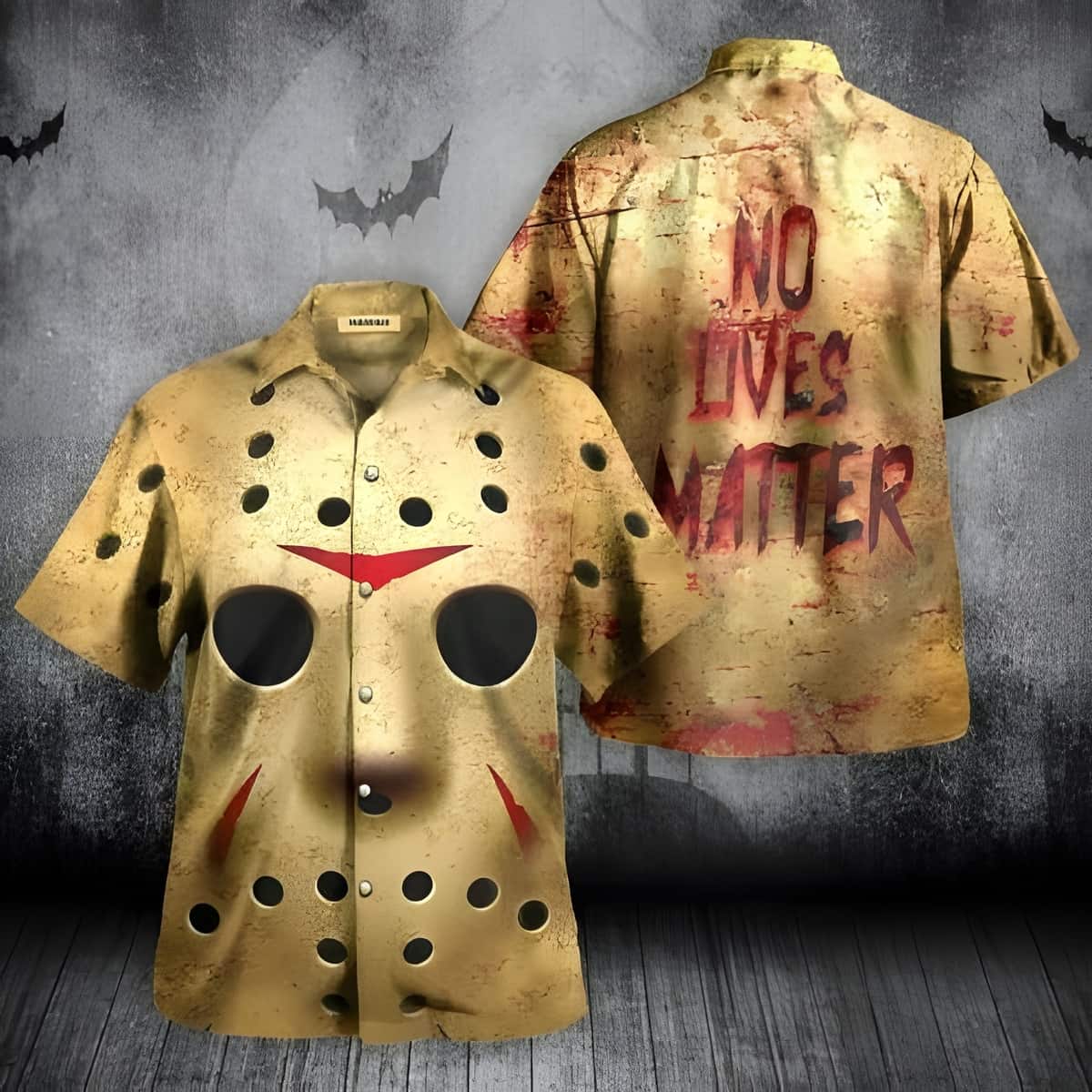Halloween Jason Voorhees Hawaiian Shirt No Lives Matter Gift for Horror Movie Lovers