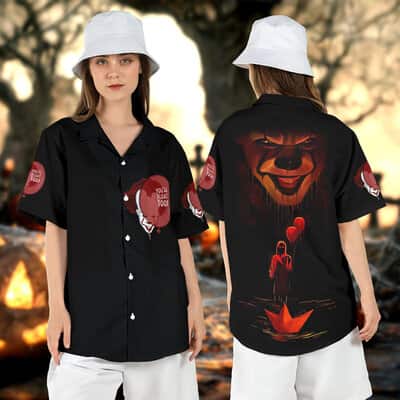 Halloween Pennywise Hawaiian Shirt It Movie You’ll Float Too Halloween Pennywise Hawaiian Shirt It Movie You’ll Float Too