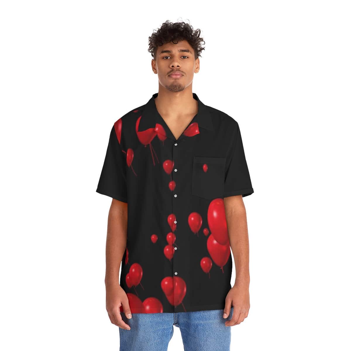 Pennywise Balloon Hawaiian Shirt IT Movie Gift For Horror Film Lovers Pennywise Balloon Hawaiian Shirt IT Movie Gift For Horror Film Lovers
