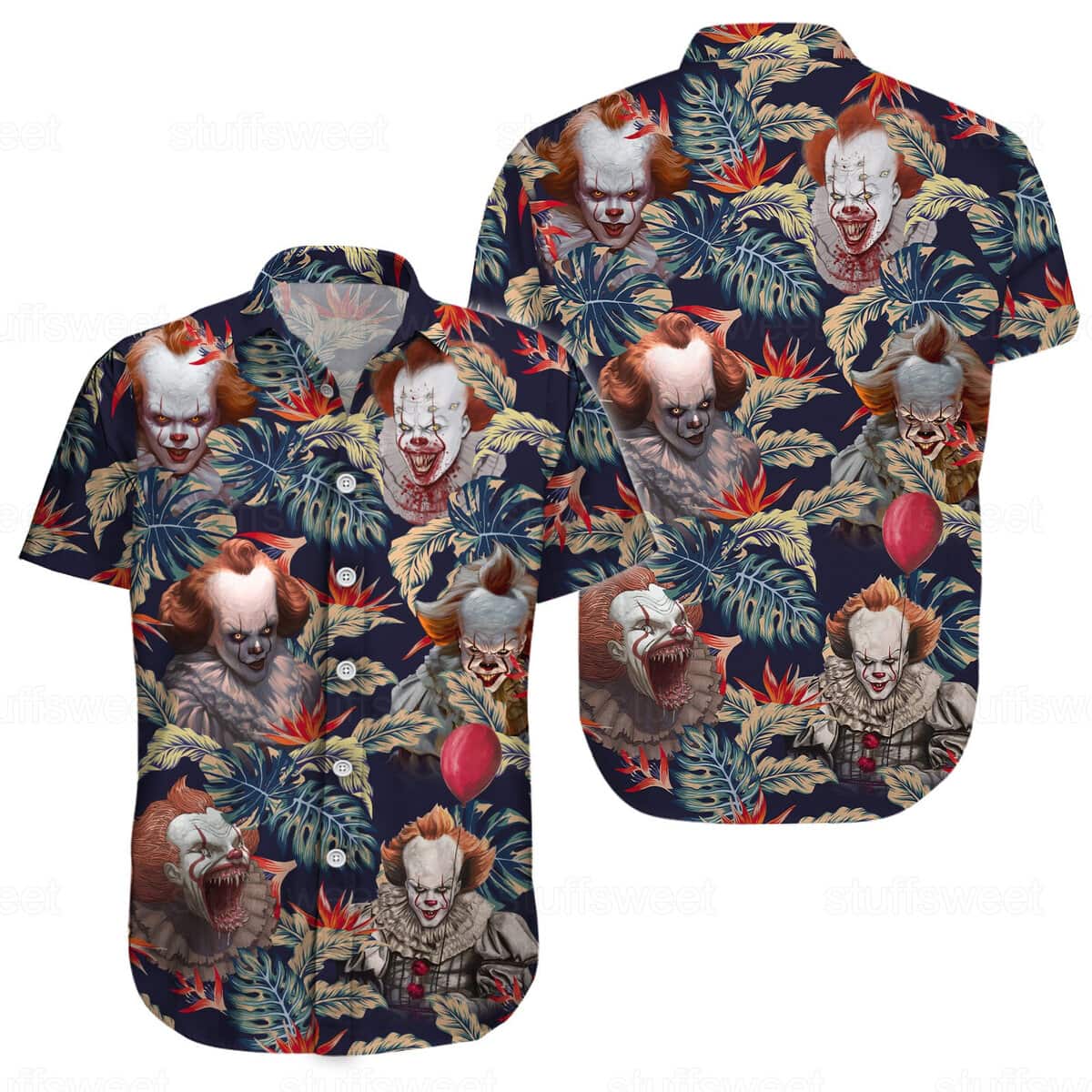 Pennywise Hawaiian Shirt IT Movie Gift For Horror Film Lovers Pennywise Hawaiian Shirt IT Movie Gift For Horror Film Lovers