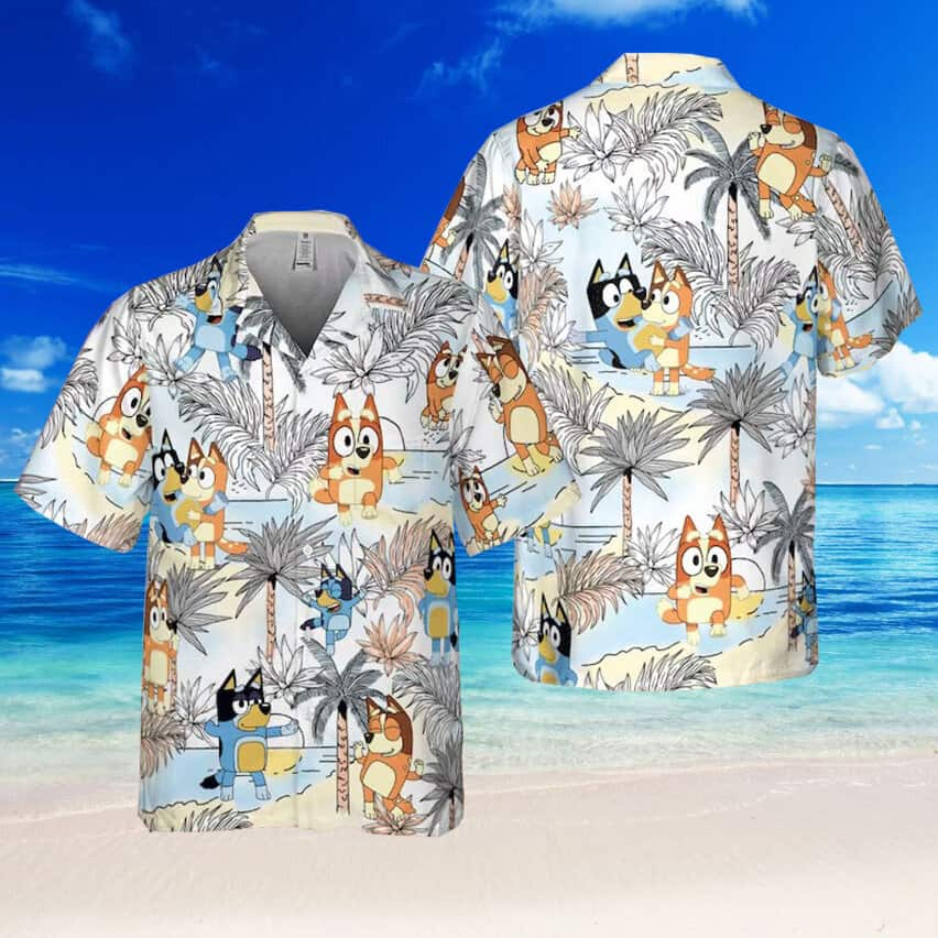 Tropical Aloha Bluey Hawaiian Shirt Gift For Beach Trip