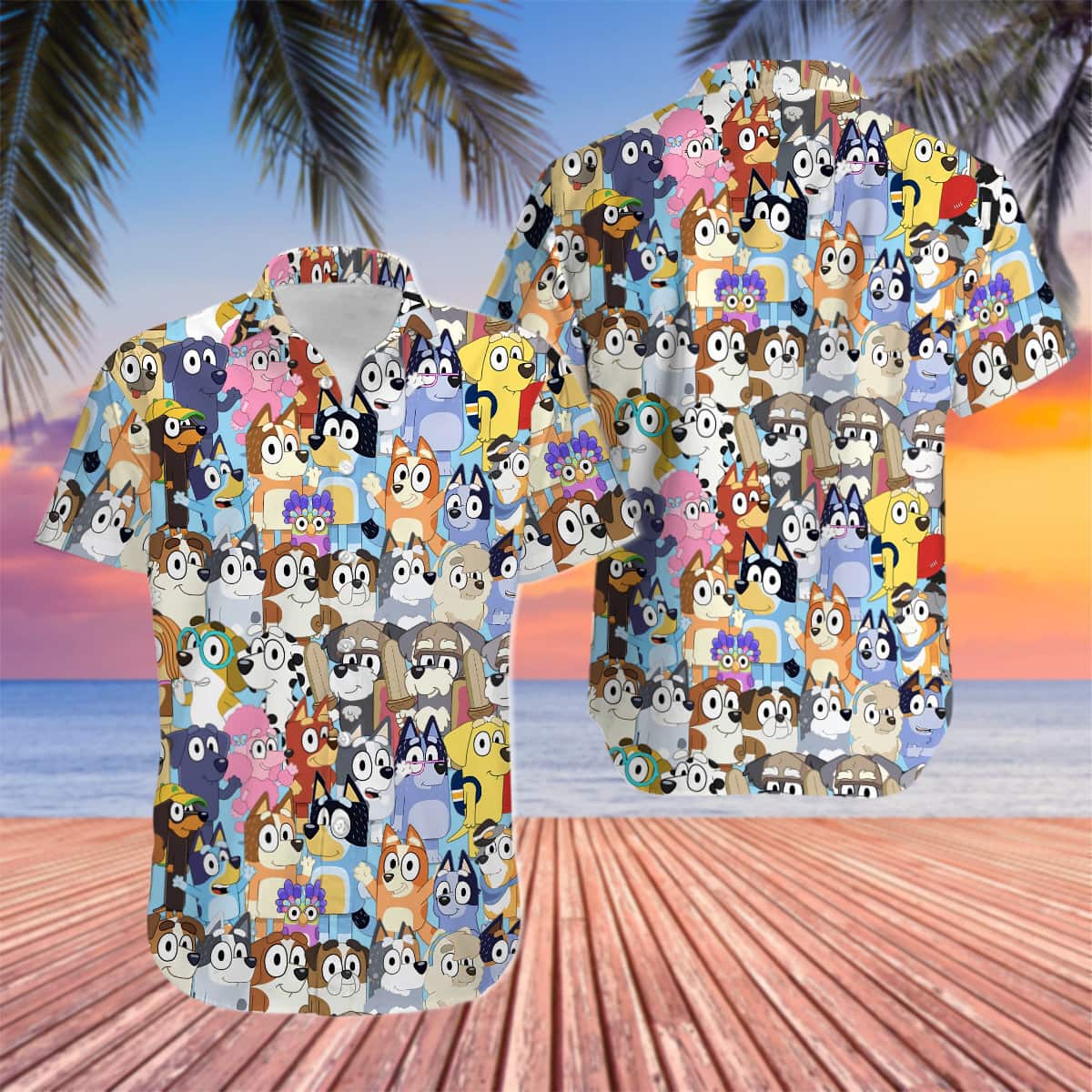 Cool Aloha Bluey Hawaiian Shirt Beach Gift For Friend Cool Aloha Bluey Hawaiian Shirt Beach Gift For Friend