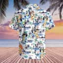 Beach Aloha Bluey Hawaiian Shirt Palm Tree For Summer Lovers