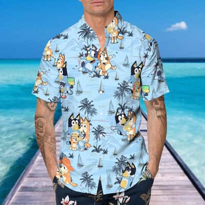 Beach Aloha Bluey Hawaiian Shirt Summer Gift For Friend Beach Aloha Bluey Hawaiian Shirt Summer Gift For Friend
