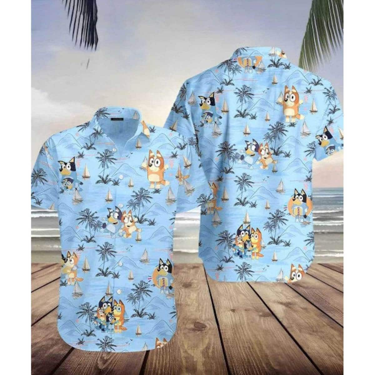 Bluey Hawaiian Shirt Beach Gift For Friend