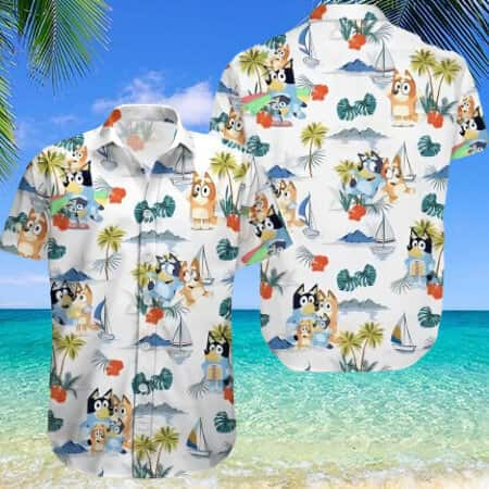 Beach Aloha Bluey Hawaiian Shirt Summer Gift For Friends