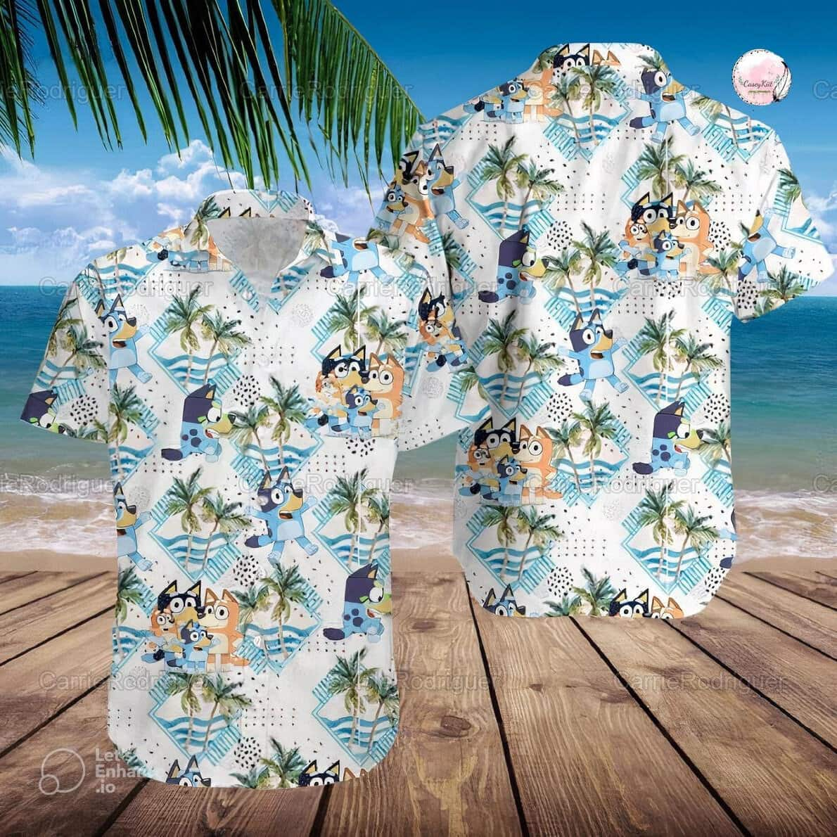 Summer Aloha Bluey Hawaiian Shirt Gift For Cartoon Lovers