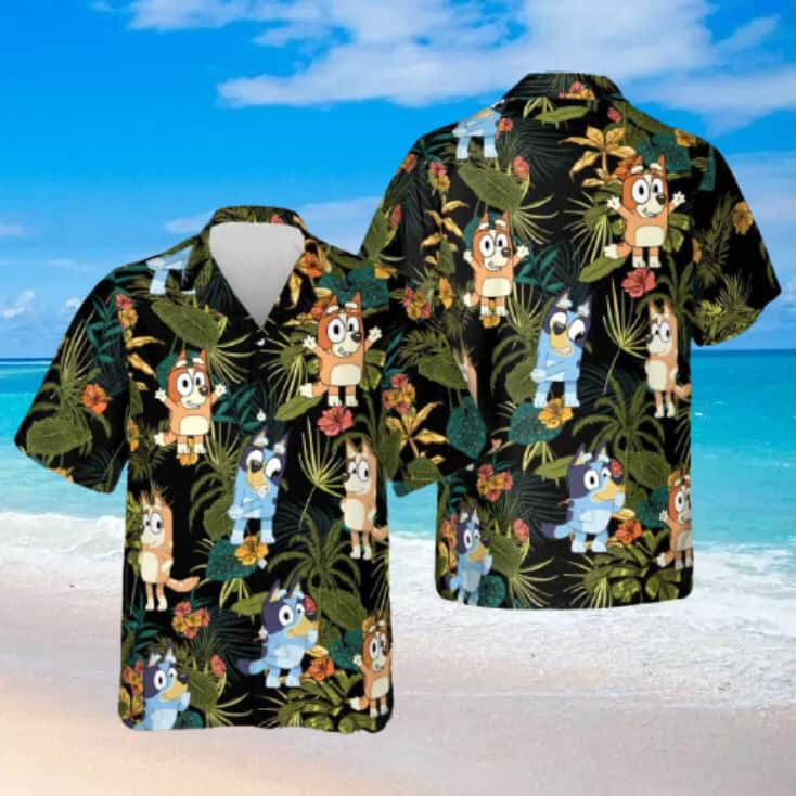 Summer Aloha Bluey Hawaiian Shirt Gift For Beach Lovers