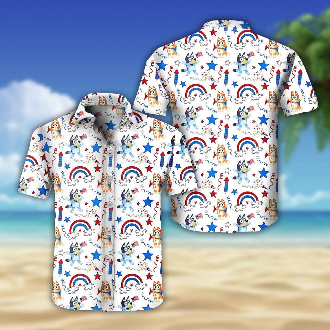Cool Aloha Bluey Hawaiian Shirt Summer Vacation Gift Cool Aloha Bluey Hawaiian Shirt Summer Vacation Gift