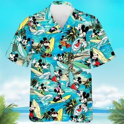 Disney Mickey Mouse Surfing Hawaiian Shirt Gift For Beach Holiday