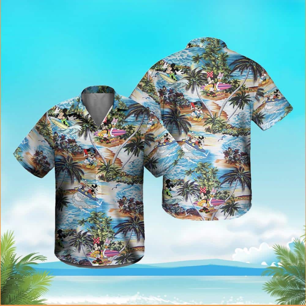 Summer Aloha Mickey Mouse Hawaiian Shirt Disney Gift For Beach Lovers Summer Aloha Mickey Mouse Hawaiian Shirt Disney Gift For Beach Lovers