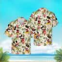 Summer Aloha Mickey Mouse Hawaiian Shirt Palm Leaves Pattern Trendy Summer Gift