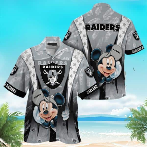 Las Vegas Raiders Mickey Mouse Hawaiian Shirt Beach Gift For Friend