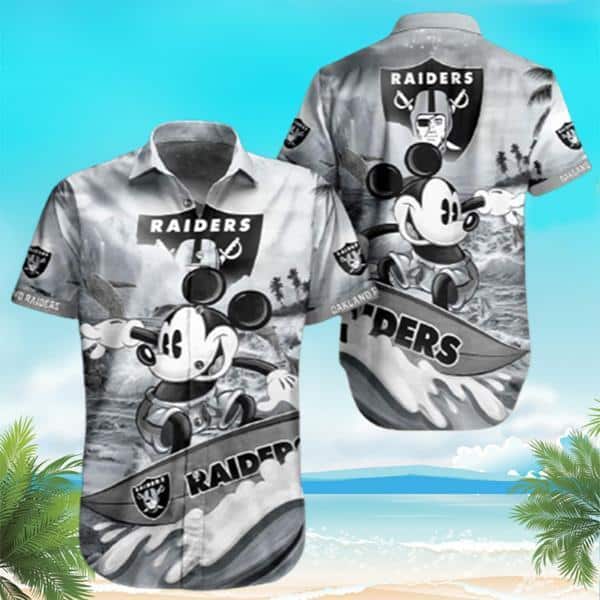 Las Vegas Raiders Mickey Mouse Hawaiian Shirt Gift For Beach Trip