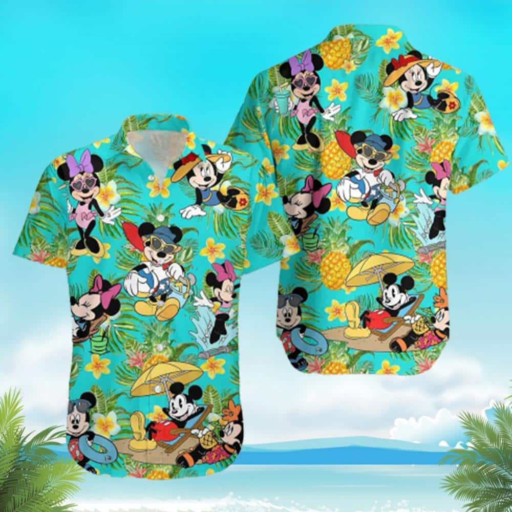 Cool Aloha Disney Mickey Mouse Hawaiian Shirt Gift For Beach Vacation
