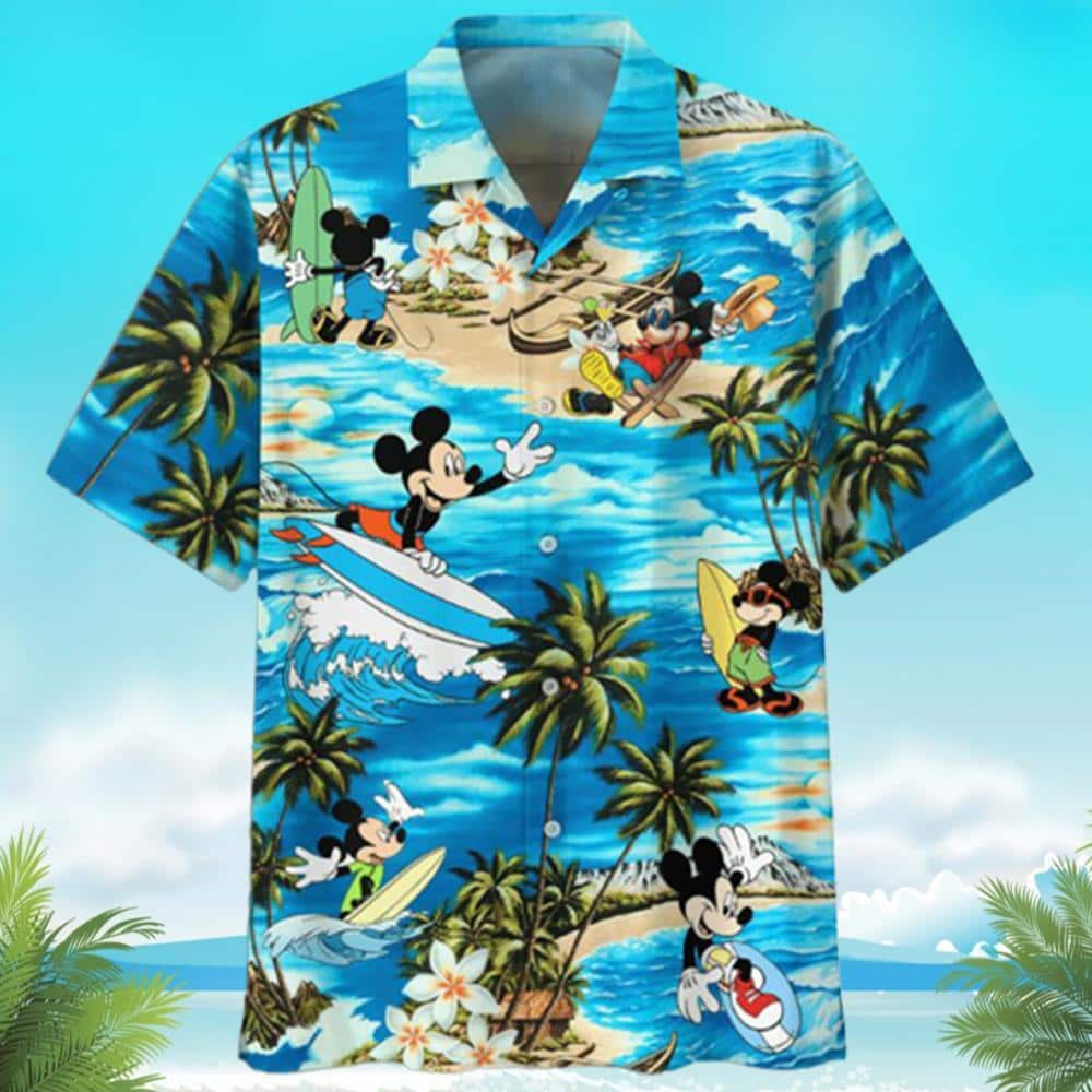 Summer Aloha Mickey Mouse Surfboard Hawaiian Shirt Beach Gift For Friend Summer Aloha Mickey Mouse Surfboard Hawaiian Shirt Beach Gift For Friend