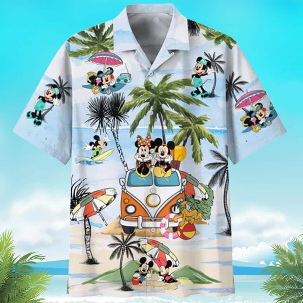 Mickey Mouse And Minnie Hawaiian Shirt Summer Vacation Gift